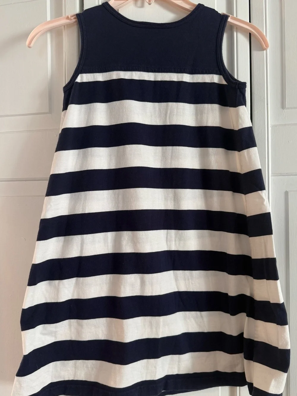 Hanna Andersson navy & white striped tank dress